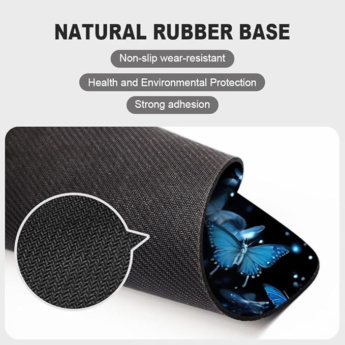 Blue Crystal Square Mouse pad, Texture, Waterproof, Anti Slip Rubber Base, Computer Mouse pad, Laptop Mouse pad