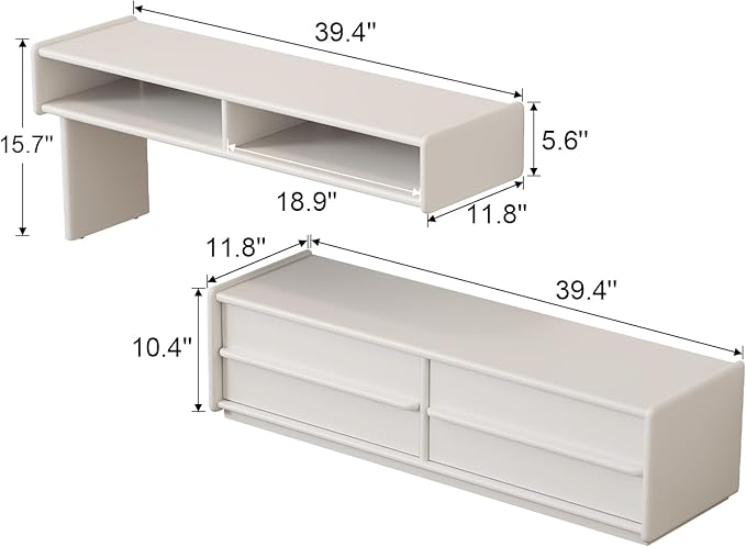 YQJJGL Solid Wood TV Stand for TVs up to 65 Inch， Walnut TV Stand with Storage and Shelf for Living Room, Bedroom, Office