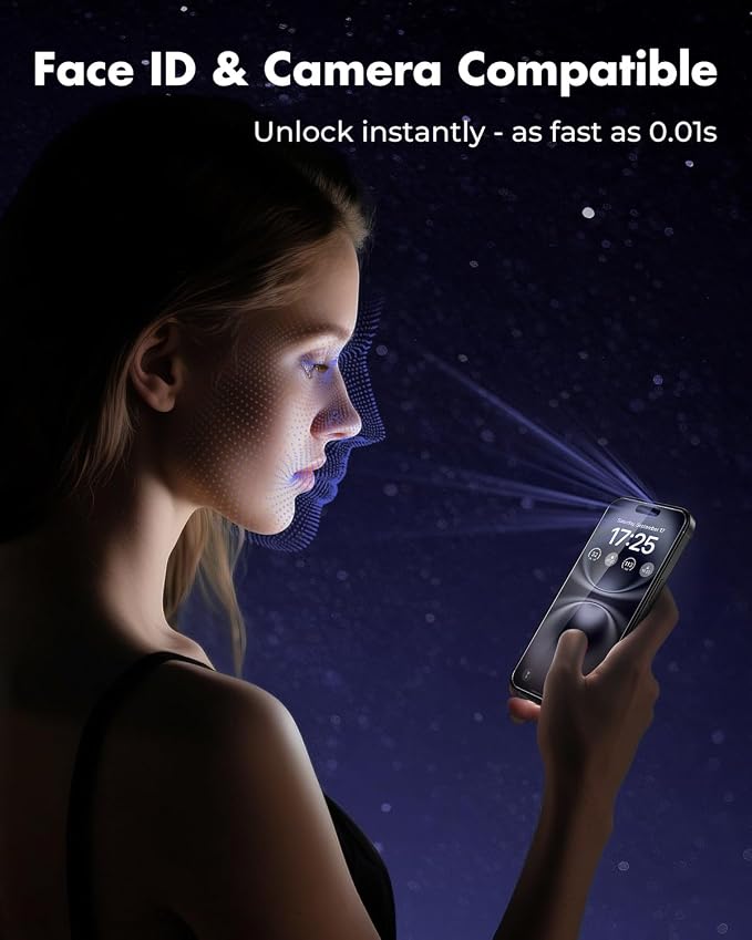 UNBREAKcable iPhone 16 Screen Protector 3-Pack, Upgraded Dual-Tempered Glass + - Image 6