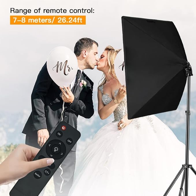 【Upgrade LED】 MOUNTDOG Softbox Lighting Kit, Photography Studio Light - Image 6