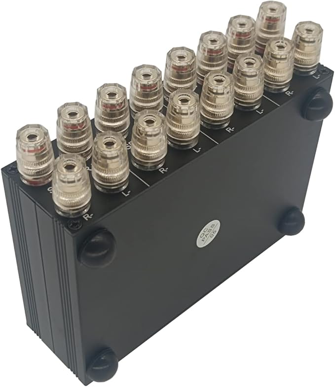 SOLUPEAK P3 2-Way AMP Amplifier to 2 Pair of Speakers Selector Switch Switcher Splitter Combiner Box 2 in 2 Out
