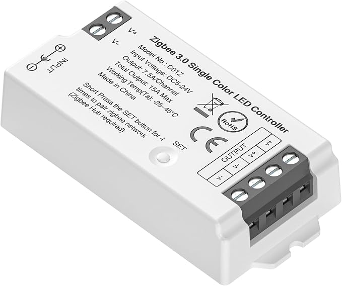 BTF-LIGHTING Tuya Zigbee 3.0 C01Z LED Controller Support Single Color 2 pin PWM by BTF-LIGHTING