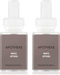 Pura Smart Home Plug-in Diffuser Refills by Apotheke, (White Vetiver, 2-Pack) - Pura Fragrance Refills - Long-Lasting Aromatherapy Air Freshener Fragrance Products with Perfume-Grade Essential Oils