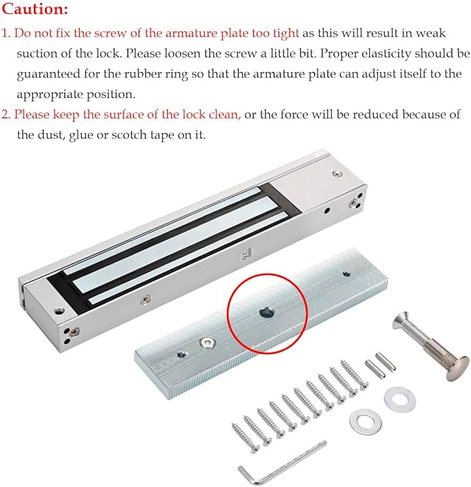 Electric Magnetic Lock with Z and L Bracket 280KG 600LBS Holding Force Electromagnet Lock 12V Fail Safe NC Mode Single Door for Access Control System