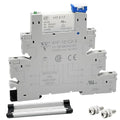Electromagnetic Relay 60V DC/AC SPDT Converting 110V Through Socket 6A with LED Indicator, Socket Base, DIN Rail, Ultra Thin 6.2mm, UL/CE/VDE Certification