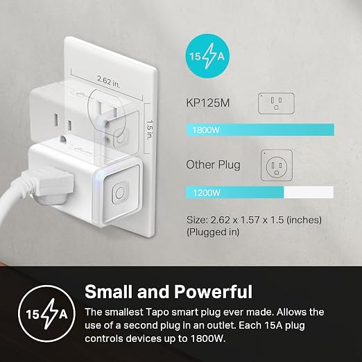 Kasa Smart Plug, Matter Compatible, Energy Monitoring, Compact Design, - Image 4