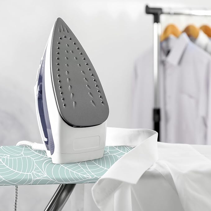 COTTY HOME Extra Thick Ironing Board Covers with Pad Standard Size 15x54, Heat Reflective Full Scorch Resistant Padding, Snug Fit Non-Slip Nose Pocket Fastener Straps Elastic Edges, Green Floral