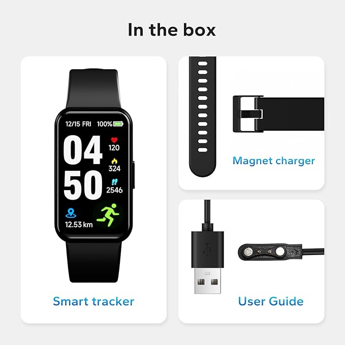 pixtlcoe Fitness Smart Trackers with 24/7 Health Monitoring,Heart Rate Sleep Blood Oxygen Monitor/Calorie Steps Counter Pedometer Activity Tracker/Smart Notifications for Men Women