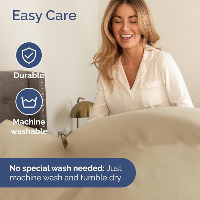 Full XL Bed Sheet Set - 4 Piece Extra Long Extended Full XL Sheets - Soft, Breathable & Cooling - Fits 8" to 16" Mattress with Deep Pockets - 54" x 80" - Easy-Fit, Wrinkle and Fade Resistant - Beige