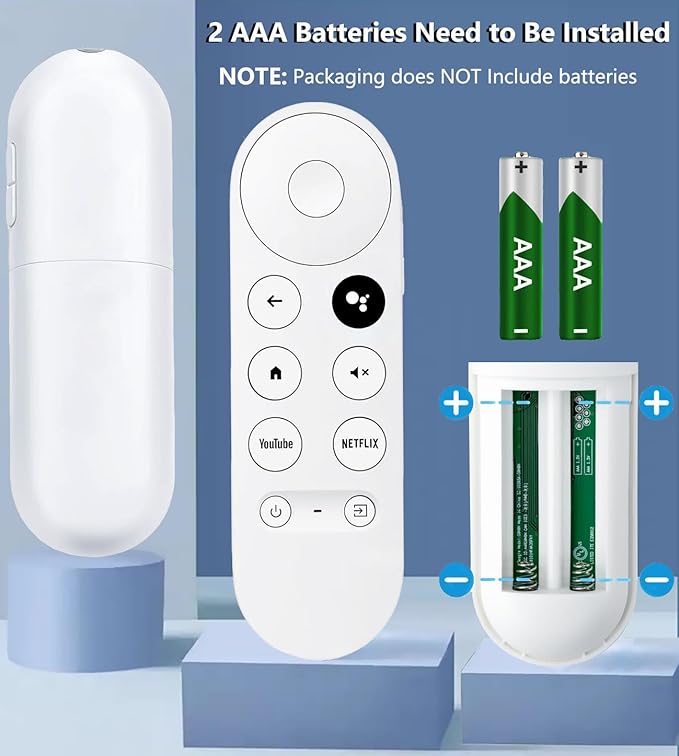 New Voice Remote for Google Chromecast 4k Snow TV, G9N9N Replacement Remote Control for Google TV, GA01920-US, GA01409-US, GA01923-US, GA01919-US