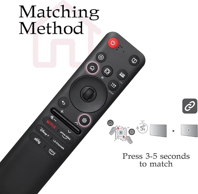 Replacement for LG MR25GA Magic Remote AKB76046602, Voice Control & Pointer Remote Compatible with LG TVs 2025 OLED G5/C5/B5 QNED 92A/85A/80A UA77 Series & Older Models MR25GA/24GA/23GA/22GA/21GA/20GA
