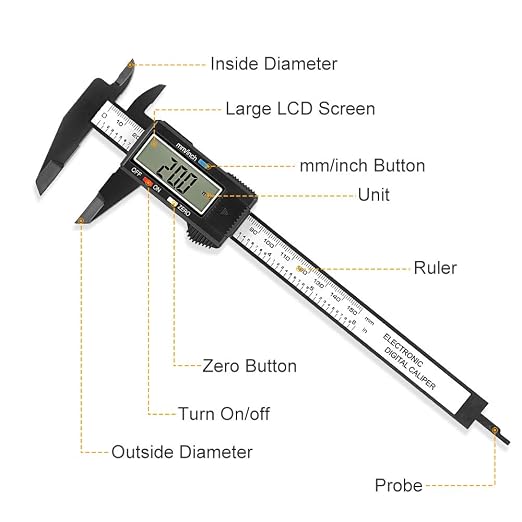 Digital Caliper, Sangabery 0-6 inches Caliper - Image 5