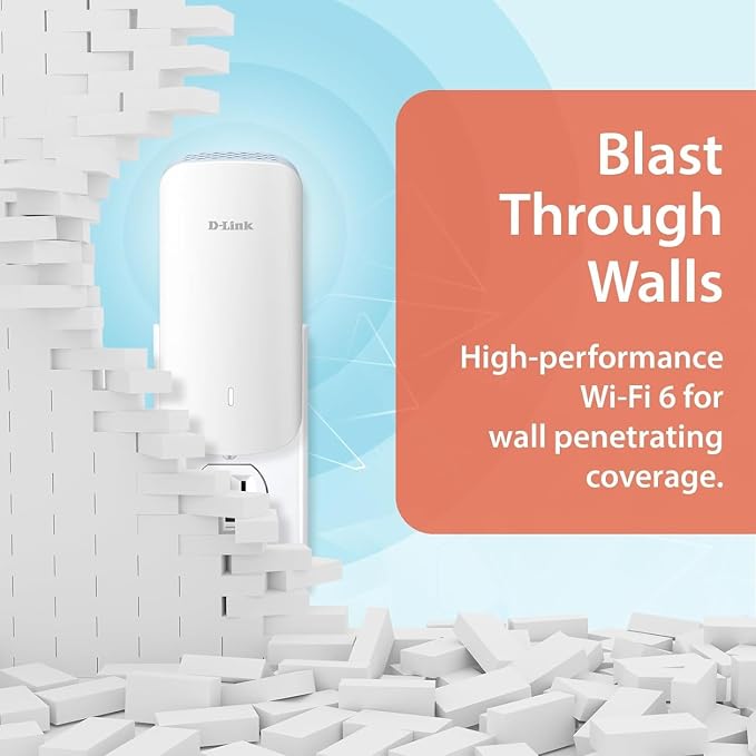 D-Link AX3000 Mesh WiFi 6 Range Extender, 999 sq. ft. - Image 4