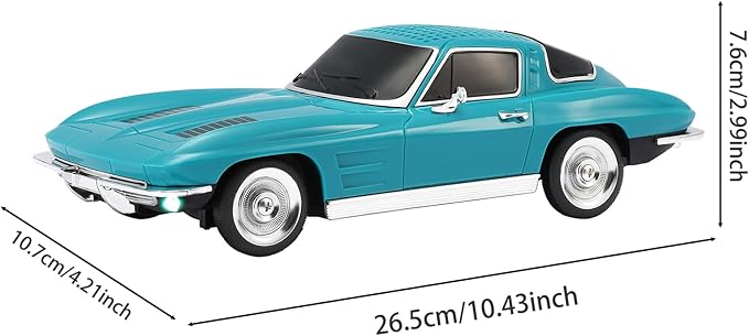 WSTER Retro American Style car Bluetooth Speaker, Portable Wireless Outdoor Speaker, TWS Stereo, Support USB/TF/AUX, Party Bluetooth Speaker with Microphone,Classic car Gifts for Men(Green)