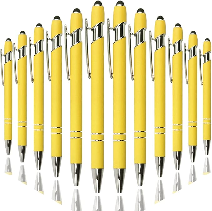 Oddmoal Ballpoint Pen with Stylus Tip, Soft Touch Click Metal Pen, 1.0mm Medium by Oddmoal