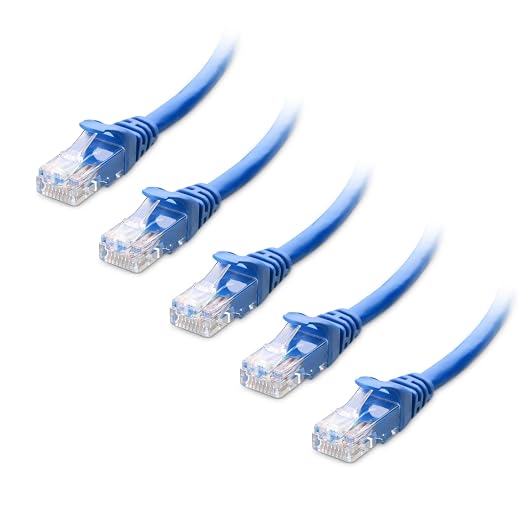 Cable Matters 10Gbps 5-Pack Snagless Short Cat 6 Ethernet Cable - 2ft by CableMatters