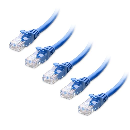 Cable Matters 10Gbps 5-Pack Snagless Cat 6 Ethernet Cable - 4ft by CableMatters