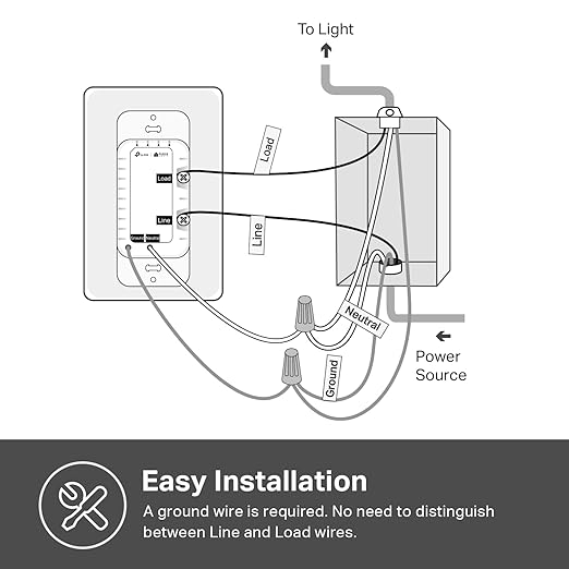 Kasa Smart Kasa Matter Smart Dimmer Switch: Voice Control w/Siri, Alexa & Google Assistant,UL Certified, Timer & Schedule, Easy Guided Install,Neutral Wire Required, Single Pole, 2.4GHz Wi-Fi, 3-Pack