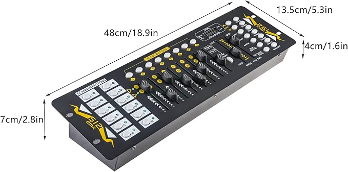 Dmx Controller 192 Channel Dmx Light Controller for Dj Lights, Dmx Controllers with XLR Cables Dmx 512 Controller, Dmx512 Lighting Controller Dmx Control Board for Stage Lights Dmx Console