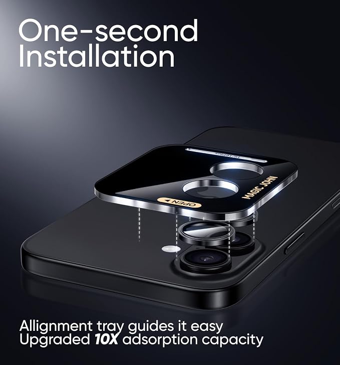 MAGIC JOHN for iPhone 16Plus/16 Camera Lens Protector 9H Aerospace Tempered - Image 2