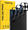 YWXTW 3 Pack for Samsung Galaxy S23 Ultra Camera Lens Protector, 9H Tempered by YWXTW