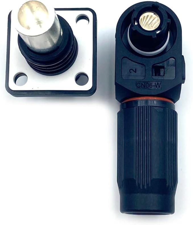 1 Set Battery Energy Storage Connector, 120A High Current Connectors Quick Plug Terminal Black Right Angle Plug and Socket IP67 Waterproof Power Adapter Crimping 25mm² Wiring (1000V)