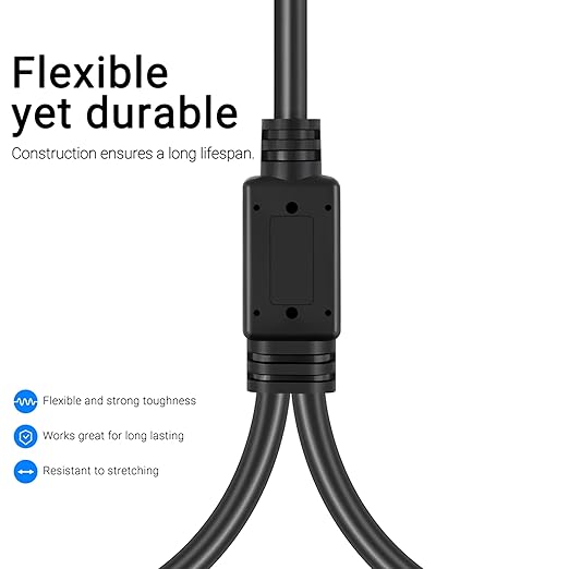 LanSenSu XLR Splitter Cable, 1 Female to 2 Male Patch Y Cable Balanced Microphone Splitter Cord Audio Adaptor 6.6ft (1Pack)