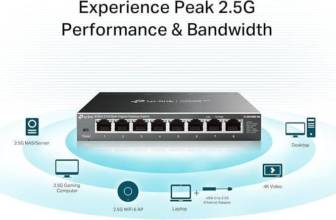 TP-Link TL-SG108S-M2 | 8-Port Multi-Gigabit 2.5G Ethernet Switch | Unmanaged - Image 3