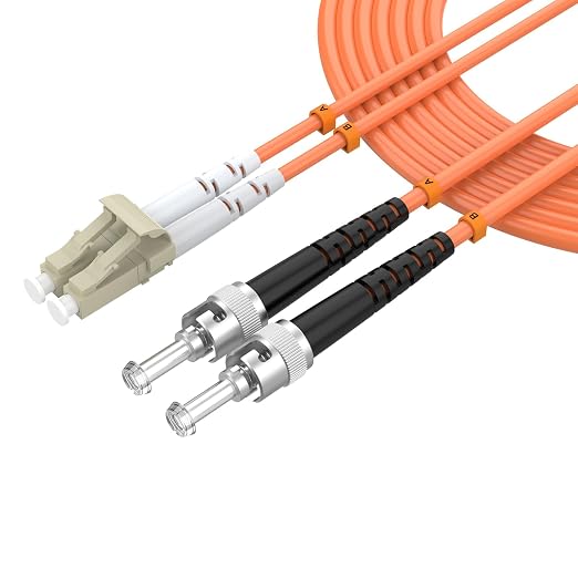 LC to ST Fiber Patch Cable, OM1 Multimode Duplex 62.5/125μm Fiber Optic Cable by lidkew