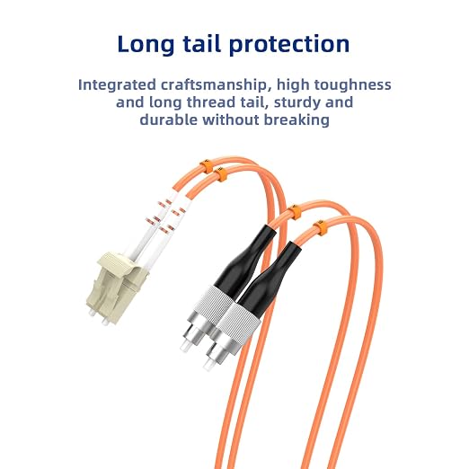 2.5M/8.2FT OM1 Fiber Patch Cable, LC/UPC to FC/UPC, 62.5/125μm, 10GB Multimode - Image 5