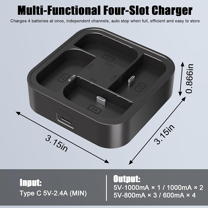 4-Pack 7200mAh for Ring Rechargeable Camera V4 Batteries Replacement - Image 9