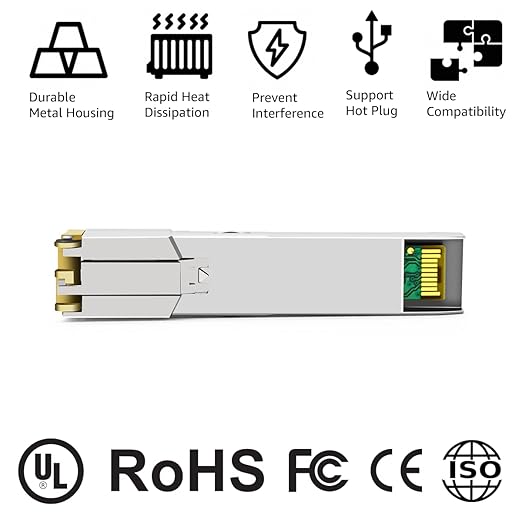OPSTRAN 10/100/1000BASE-T SFP SGMII Copper Transceiver Module Compatible with Cisco GLC-TA RJ45 100m cat5e/6 4 Pack