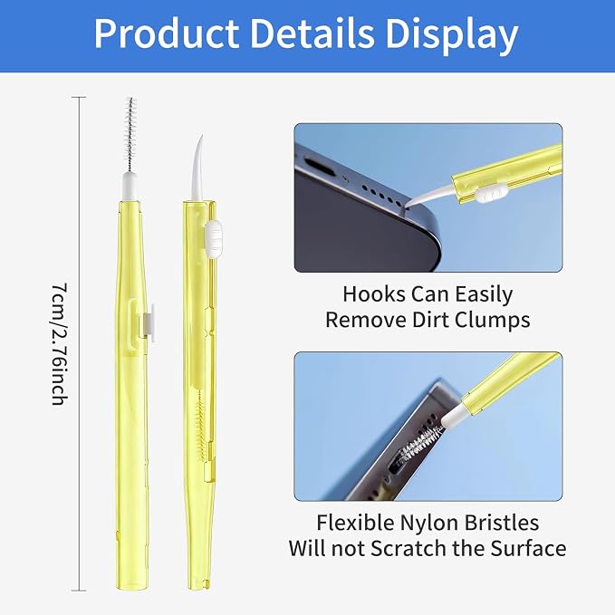 10 Pcs Cell Phone Cleaning Kit, Charging Port Cleaner, Dual Sided Anti Clogging - Image 2