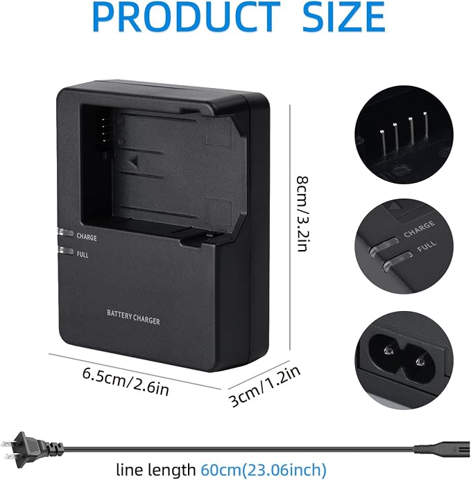 LC-E8 LP-E8 Battery Charger for LC-E8C LC-E8E Battery Compatible - Image 3