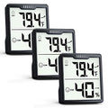 DOQAUS 3 Pieces Digital Hygrometer Indoor Thermometer Humidity Meter by DOQAUS