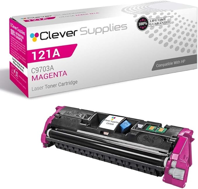 CS Replacement Toner Cartridge Compatible with HP 121A C9703A Magenta Color 1500 1500L 1500LXI 2500 2500L 2500LSE 2500N 2500TN