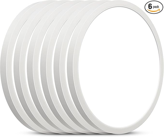 SunRider 6-Pack LED Flush Mount Ceiling Light Fixture, 5000K Daylight White, 2400LM, 12 Inch 24W Indoor Flat Panel Lamp, 240W Equiv., Non-Dimmable