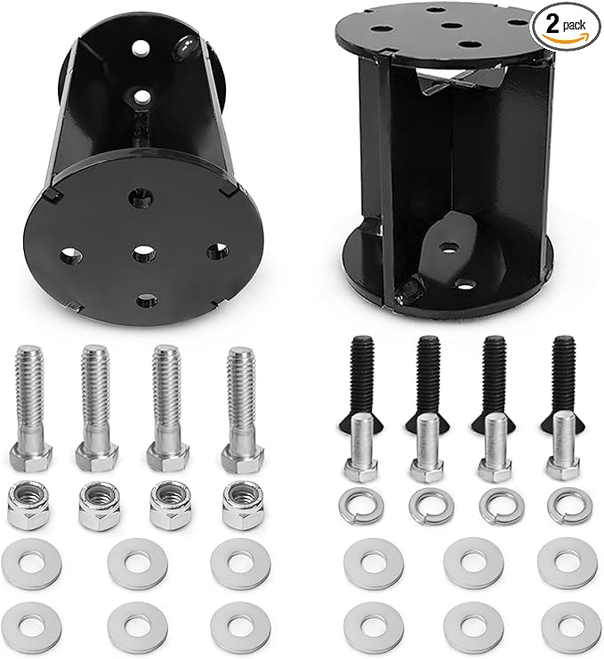 FLOVENTIS 6" Straight Air Helper Spring Spacer, Heavy-Duty Steel Compatible with Ford F150/F250/F350, Chevy, GMC, Ram, Toyota Air Springs Lift Spacer (7X1272)