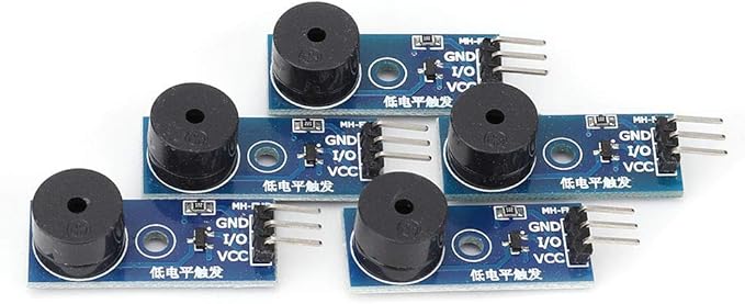 Passive Buzzer Module, 5 Pcs 3. 3-5V Passive Low Level Buzzer Frequency Controllable Sound Module with 3 Pin Control for Electronic Projects