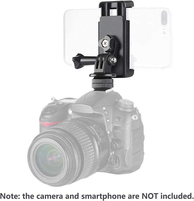 NEEWER Phone Holder/Hot Shoe Mount Adapter Kit Action Camera Mount Compatible - Image 7