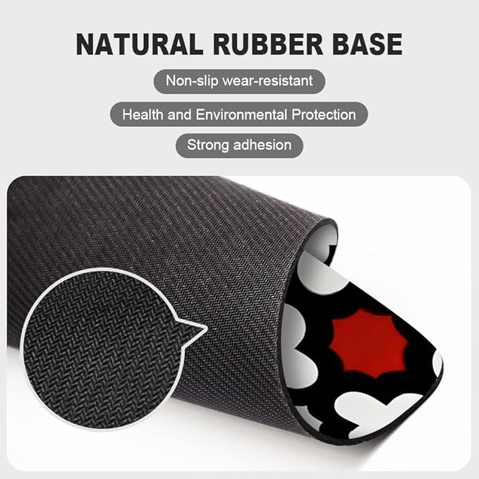 Red Lattice Tile High Contrast Square Mouse pad, Texture, Waterproof, Anti Slip Rubber Base, Computer Mouse pad, Laptop Mouse pad