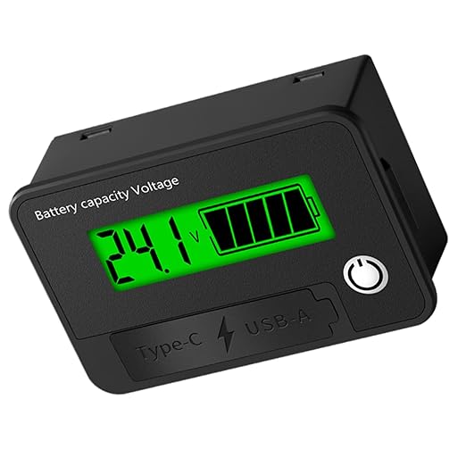 12V 24V Battery Capacity Indicators DC8-30V Leads Acid Lithium Voltages Tester Charging Levels Indicators Battery Capacity