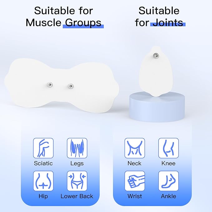 Wireless TENS & EMS Unit Back Pain Relief Massager - APP Controlled Bluetooth EMS Muscle Stimulator Machine for Back Shoulder Leg Neck Pain Relief