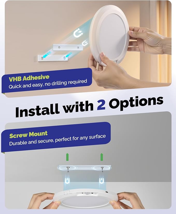 2PCs 10, 000mAh Rechargeable Ceiling Light - Image 6