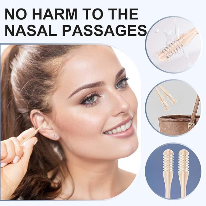 ROWPOZ 2-in-1 Nasal Hair Cutter, Durable Double Sided Trimmer Mini Nose Trimmer, Lightweight Nose Grooming Tool for Travel (A-6Pcs)
