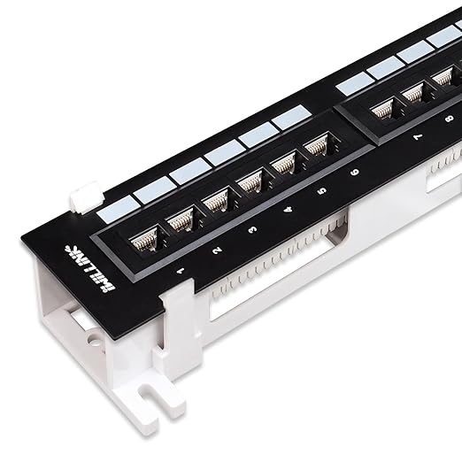 iwillink 12-Port Mini Vertical Cat6 Patch Panel, 10Gbps Network Panel - Image 4