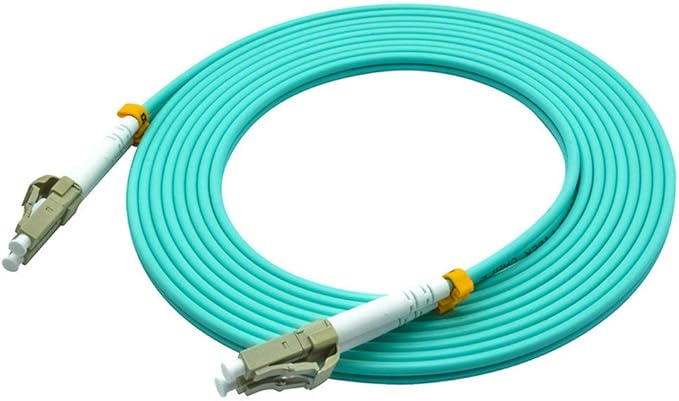 Jeirdus 50Meters 160ft LC to LC Duplex 50/125 10G OM3 Multi-Mode Fiber Optic Cable Jumper Optical Patch Cord LC-LC