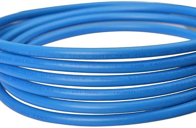 Superbat SDI Cable 75 Ohm BNC Cable 3G/6G/12G (Belden 1694A)，10FT/15FT/30FT/50FT/100FT/200FT,Supports HD-SDI/3G-SDI/4K/8K Video,Precision SDI Video Cord (1Pcs)