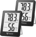 DOQAUS Humidity Meter, 2 Pack Room Thermometer Indoor, Hygrometer by DOQAUS