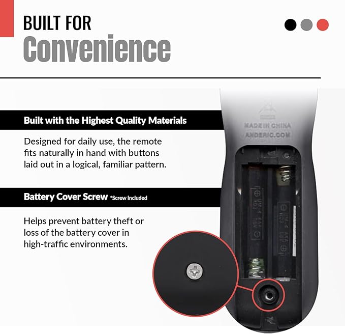 ANDERIC RRCM7500 for Channel Master DVR Remote Control CM7500XRC2 Replacement Remote for Channel Master - Works 100% - Works CM7500XRC2, CM7500GB16, CM7001, CM7004, CM7500TB1